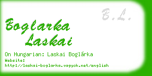 boglarka laskai business card